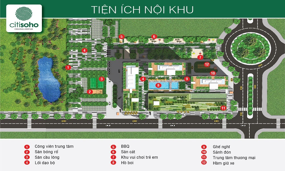 Tiện ích nội khu dự án căn hộ CitiSoho Kiến Á Quận 2