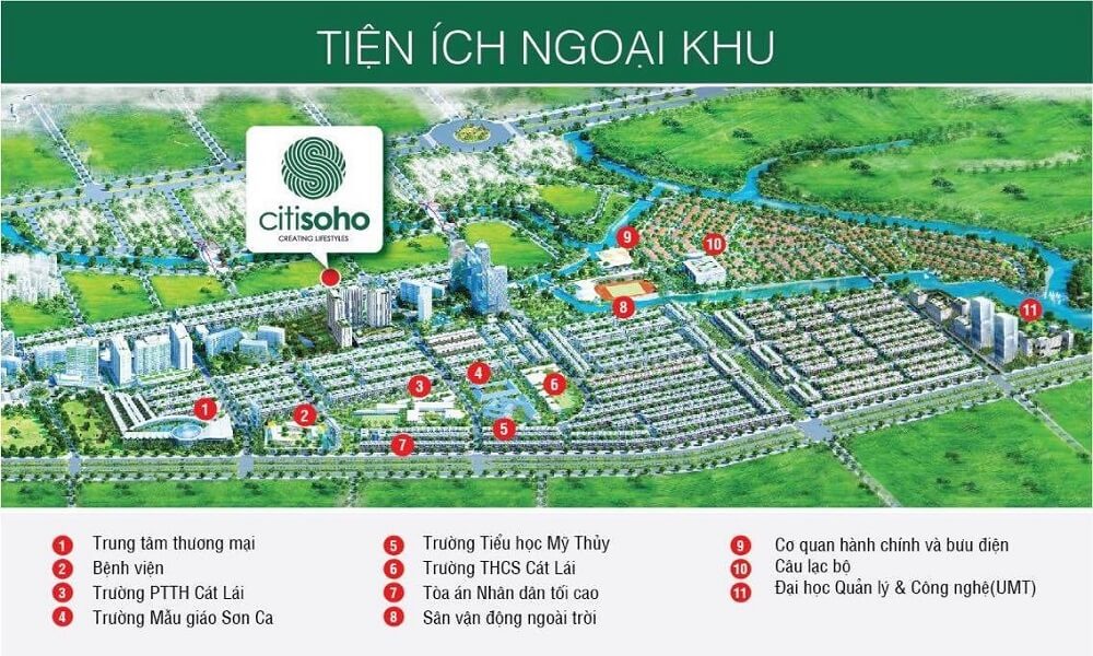 Tiện ích ngoại khu dự án căn hộ CitiSoho Kiến Á Quận 2