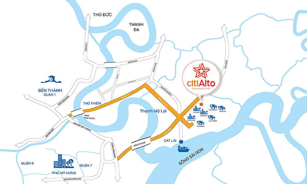 Vị trí dự án CitiAlto Quận 2