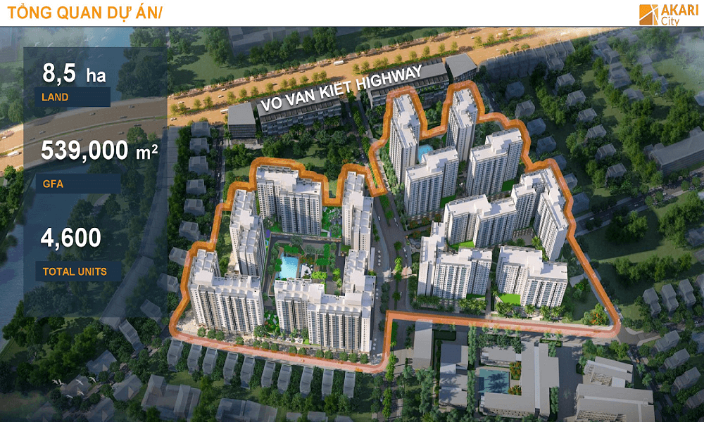 Phối cảnh tổng quan căn hộ Akari City