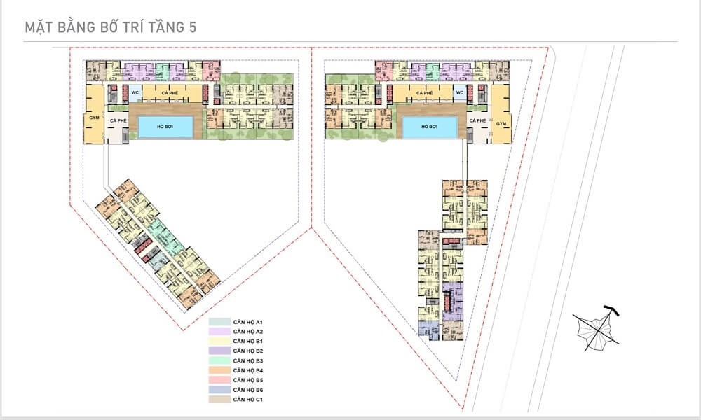 Mặt bằng thiết kế căn hộ Aio City Tên Lửa