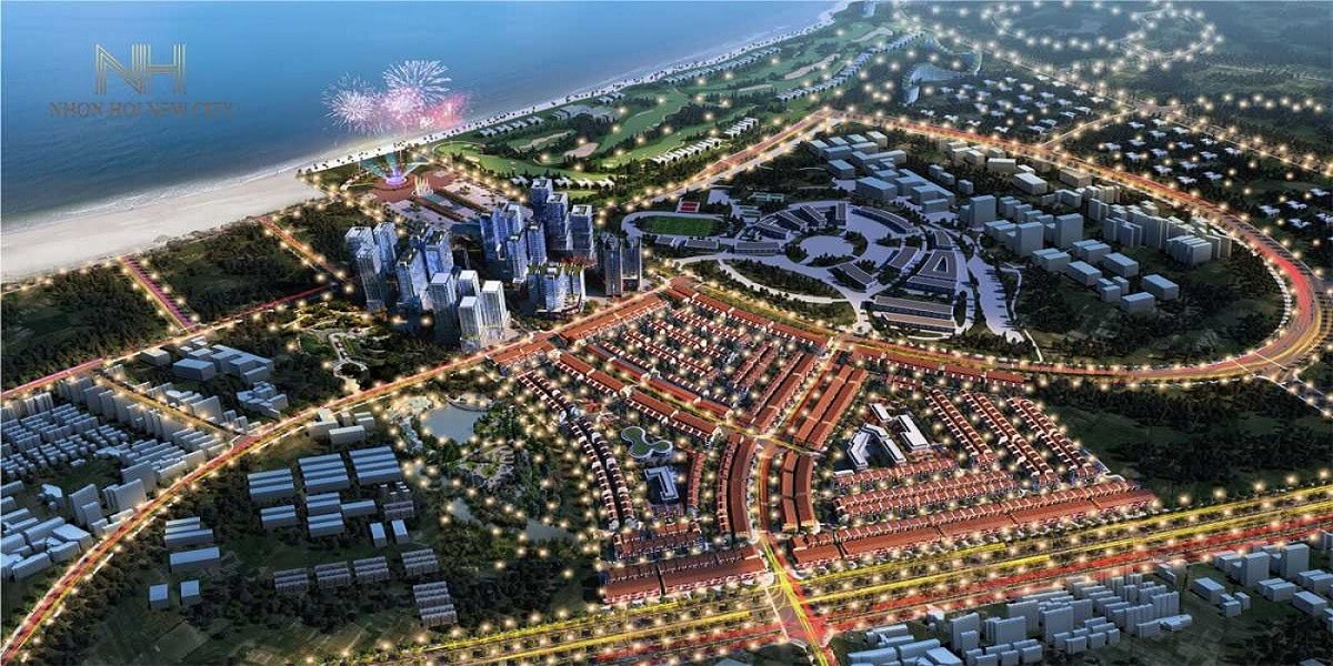 Phối-cảnh-phân-khu-số-4-dự-án-Nhơn-Hội-New-City-về-đêm