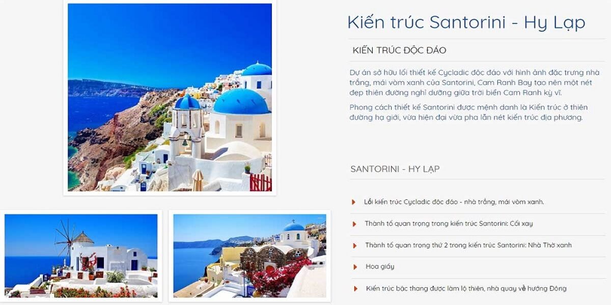 Thiên đường Santorini Bên Vịnh Biển Cam Ranh Bay