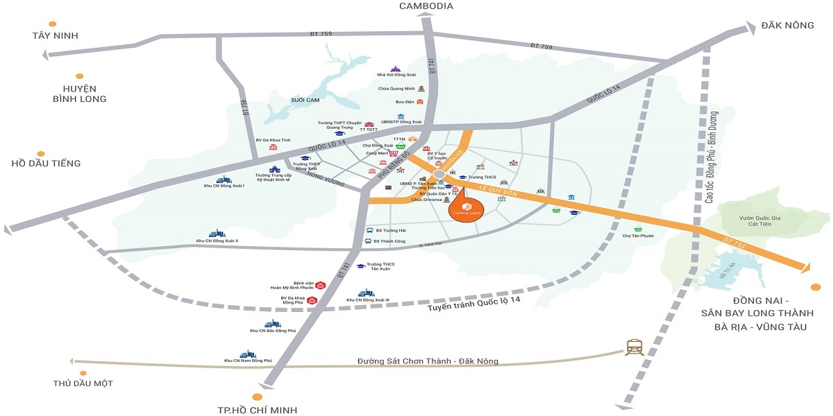 vị trí dự án era central point bình phước