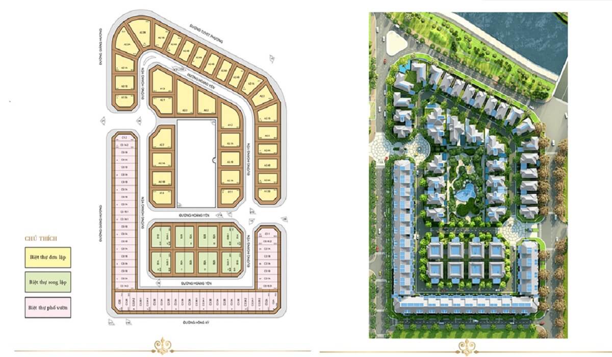 Mặt bằng thiết kế khu biệt thự Sol Villas Quận 2