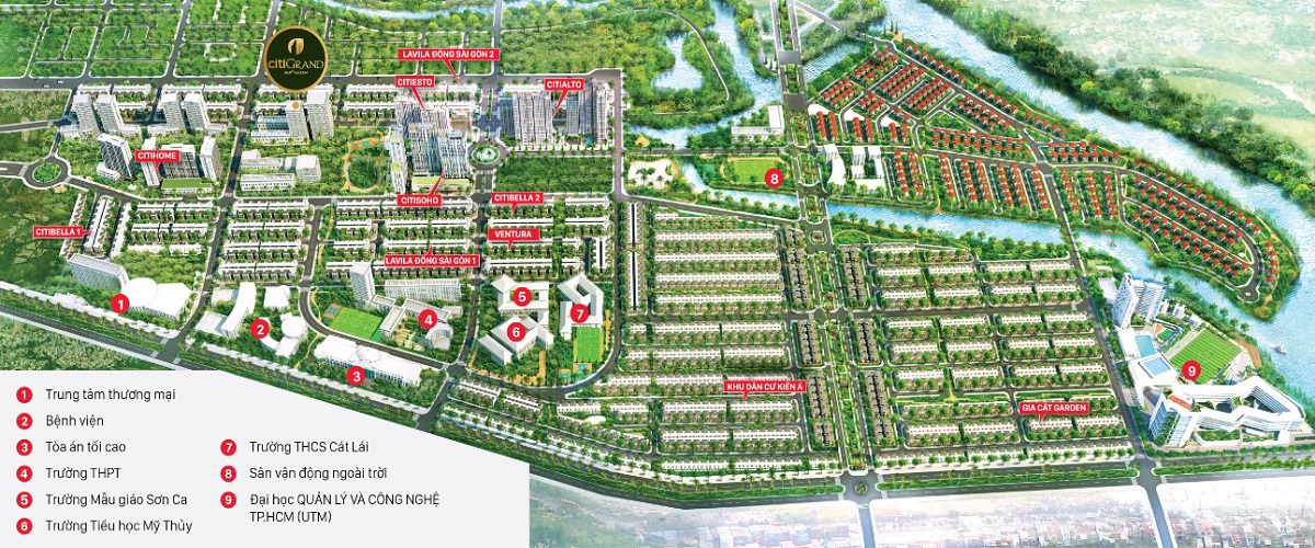 Quy hoạch tổng thể KĐT Cát Lái - Căn hộ CitiGrand Quận 2